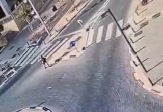 אירוע הירי בצפון תל אביב (צילום: מצלמות אבטחה)