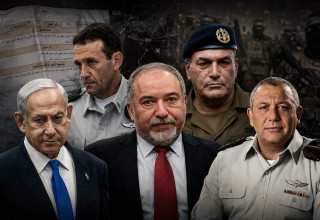 גדי איזנקוט, אביגדור ליברמן, בנימין נתניהו, אייל זמיר, הרצי הלוי (צילום: פלאש 90,רויטרס)