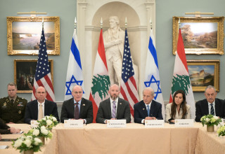 שיחות המו"מ בין ישראל ללבנון (צילום: Oliver Contreras / AFP via Getty Images)