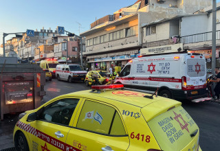 זירת האירוע בתל אביב (צילום: תיעוד מבצעי מד"א)