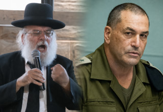 אייל זמיר והרב אריה יזדי (צילום: יונתן זינדל פלאש 90,צילום מסך רשת X)