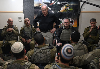 נתניהו וכ"ץ בלבנון  (צילום: חיים צח לע"מ)