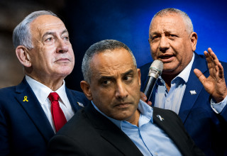 גדי איזנקוט, דדי שמחי, בנימין נתניהו (צילום: יונתן זינדל פלאש 90, חיים גולדברג פלאש 90, אבשלום ששוני)