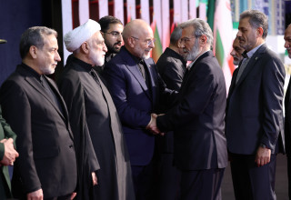 מנהיגי איראן בהלוויית עלי חמינאי (צילום: gettyimages)