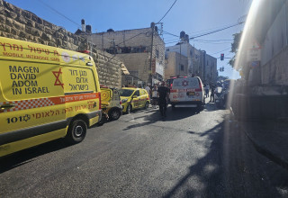 מזירת אירוע ההרעלה במכון היופי בירושלים (צילום: תיעוד מבצעי מד"א)
