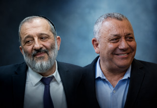 גדי איזנקוט, אריה דרעי (צילום: פלאש 90)