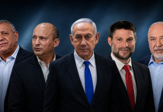 אביגדור ליברמן, בצלאל סמוטריץ', בנימין נתניהו, נפתלי בנט, גדי איזנקוט (צילום: פלאש 90)