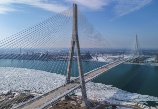 הגשר הענק בין ארה"ב לקנדה - gordie howe bridge  (צילום: רויטרס)