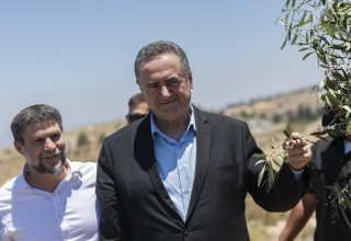 ישראל כ"ץ ובצלאל סמוטריץ' (צילום: חיים גולדברג פלאש 90)