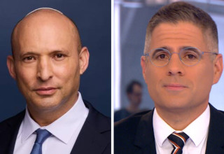נפתלי בנט, גדעון אוקו (צילום: צילום מסך קשת 12,יהב טודלר)
