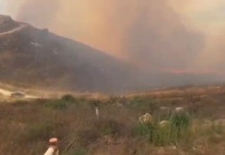 שריפה משתוללת בשומרון (צילום: רשתות חברתיות, שימוש לפי סעיף 27 א')
