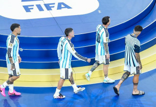 שחקני נבחרת ארגנטינה (צילום: Daniela Porcelli/Getty Images)
