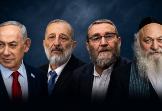 יצחק גולדקנופף, משה גפני, אריה דרעי, בנימין נתניהו (צילום: פלאש 90,יוסי אלוני)