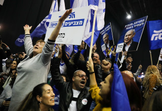 תומכי הליכוד, 2020 (צילום: אוליבייה פיטוסי פלאש 90 )