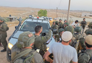 זירת האירוע בדרום הר חברון (צילום: TPS)