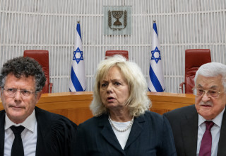 אבו מאזן, גלי בהרב מיארה ויצחק עמית (צילום: מרק ישראל סלם,יונתן זינדל,יהודה בן יתח, פלאש 90,חיים גולדברג)