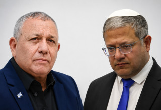 איתמר בן גביר, גדי איזנקוט (צילום: מרק ישראל סלם,אבשלום ששוני)