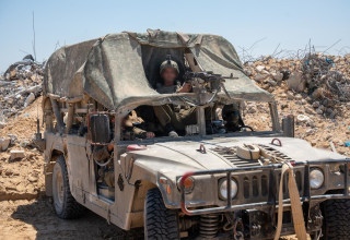 פעילות כוחות חטיבה 188 בדרום רצועת עזה, מזרחית לקו הצהוב (צילום: דובר צה"ל)