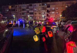 זירת הירי בנתיבות (צילום: תיעוד מבצעי מד"א)