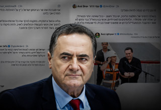 ישראל כץ והציוצים (צילום: צילום מסך,יונתן זינדל, פלאש 90)