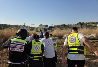זירת טביעה של פעוט בן שנתיים (צילום: תיעוד מבצעי מד''א)