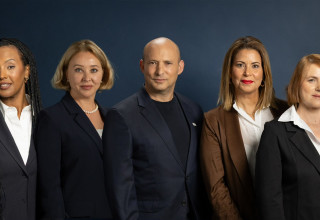 נפתלי בנט, אורלי הראל, נעים ארמן, אסתי איילון קובו, אולסיה קנטור (צילום: מפלגת ביחד)