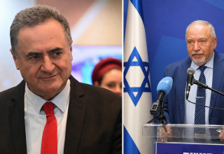 אביגדור ליברמן. ישראל כ"ץ (צילום: אבשלום ששוני, מארק ישראל סלם)