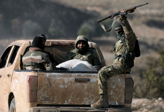 חמושים בסוריה (צילום:  BAKR ALKASEM/AFP via Getty Images)