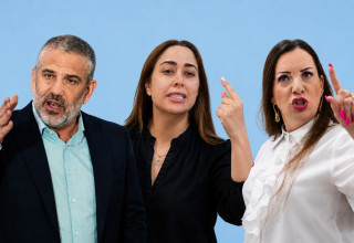 טלי גוטליב, מאי גולן, ינון מגל (צילום: אבשלום ששוני,אריה לייב אברמס פלאש 90,חיים גולדברג פלאש 90,בינה מלאכותית ושיפור צילום)