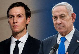 נתניהו וקושנר (צילום: Ludovic Marin/Pool via REUTERS, פלאש 90)