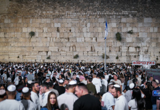 סליחות בכותל (צילום: אריה לייב אברמס פלאש 90)