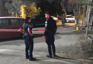 זירת האירוע ברמלה (צילום: דוברות המשטרה)