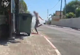 תקף ילד בן 7 והשליך אותו לפח (צילום: דוברות המשטרה)