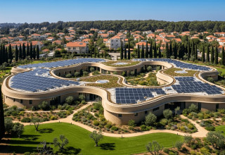 הדמיה של בניין בנבנה מהדפסת בטון (צילום: קבוצת קפלניקוב)