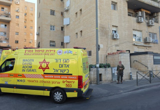 אמבולנס מד"א בזירת האירוע בירושלים (צילום: תיעוד מבצעי מד"א)