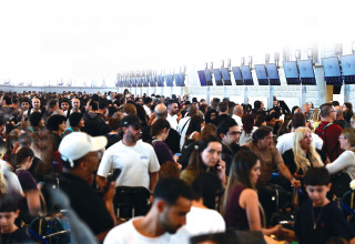 הכאוס בנתב"ג (צילום: אבשלום ששוני)