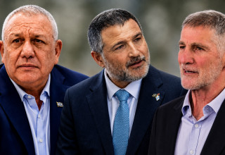 יאיר גולן, דוד זיני, גדי איזנקוט (צילום: אבשלום ששוני, פלאש 90,חיים גולדברג, פלאש 90,נוצר באמצעות AI)