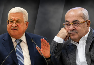 אבו מאזן, אחמד טיבי (צילום: יוסי אלוני,ארכיון פלאש 90)
