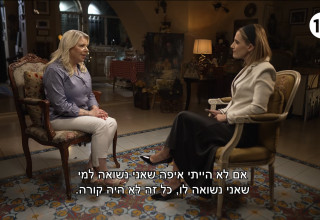 שרה נתניהו אצל טל מאיר בערוץ 14 (צילום: צילום מסך ערוץ 14)