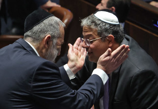 איתמר בן גביר, אריה דרעי (צילום: AFP/Getty images)