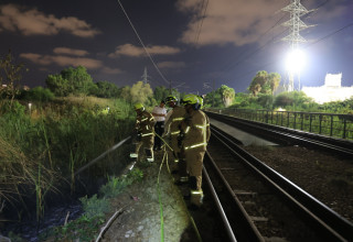 צוותי כיבוי בזירת השרפה ברמת גן (צילום: כבאות והצלה לישראל)
