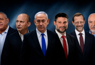 אביגדור ליברמן, בצלאל סמוטריץ', בנימין נתניהו, נפתלי בנט, גדי איזנקוט, משה פייגלין (צילום: פלאש 90,אבשלום שושני)