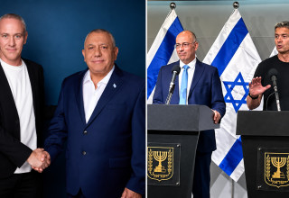 יועז הנדל, ירון זילכה, גדי איזנקוט, חילי טרופר (צילום: אבשלום ששוני,יהב טרודלר)