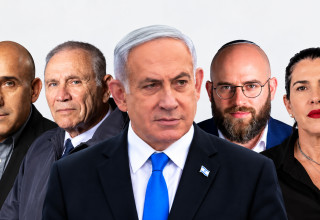ביבי נתניהו והמשוריינים החדשים (צילום: רמי זרנגר,דוברות הליכוד,חיים גולדברג פלאש 90,יוסי אלוני פלאש 90,בינה מלאכותית)