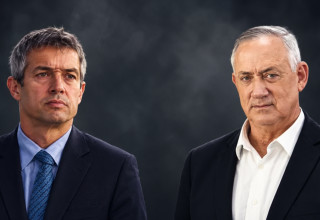 יועז הנדל, בני גנץ (צילום: בינה מלאכותית)