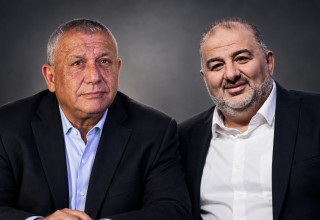 מנסור עבאס, גדי איזנקוט (צילום: פלאש 90)