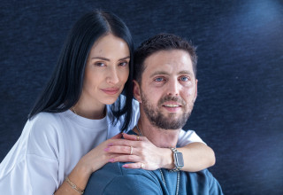 שורד השבי אלקנה בוחבוט ואשתו רבקה (צילום: יוסי אלוני)