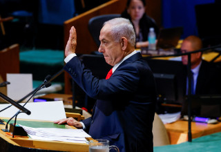 ראש הממשלה בנימין נתניהו בעצרת הכללית של האו"ם בניו יורק, 2025 (צילום: רויטרס)