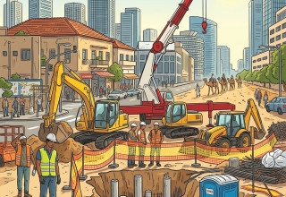 עבודות בתל אביב  (צילום: AI)