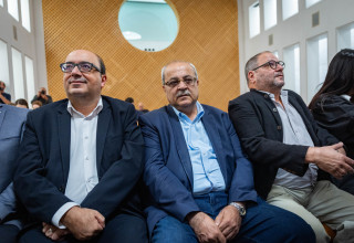 עופר כסיף, אחמד טיבי, סאמי אבו שחאדה בדיון בג"ץ (צילום: יונתן זינדל, פלאש 90)